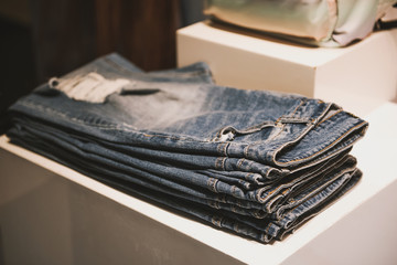 Jeans in a retail store