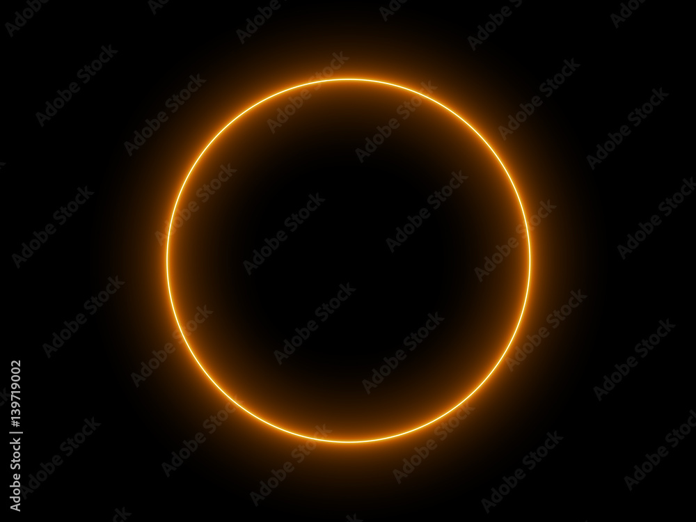 Wall mural abstract light effect element design on black background