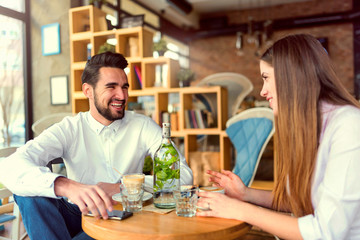 Young Couple Having Cup of Coffee