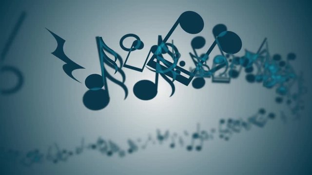 Abstract Background with Colorful Music notes