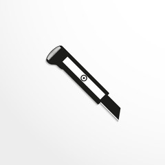 Stationery knife. Vector icon.
