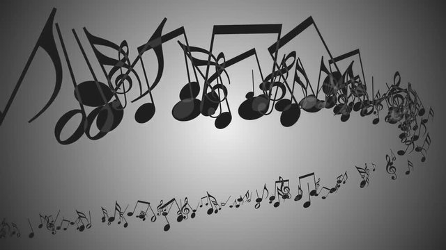 Abstract Background with Colorful Music notes