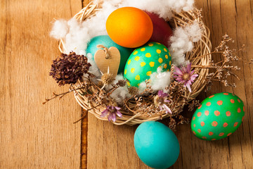 Colorful easter eggs