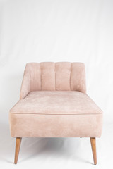 Studio shot of a grey modern sofa isolated on white background