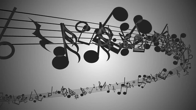 Abstract Background with Colorful Music notes