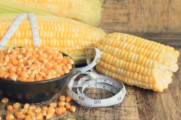 sweet corn with dried seed