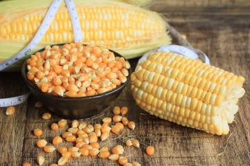 sweet corn with dried seed