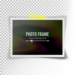 Instant Photo Frame Vector. Photorealistic Illustration Of Retro Style Photo Frame Isolated On Transparent Background