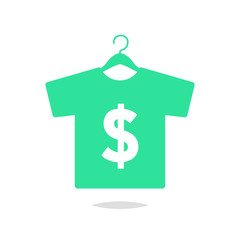Dollar t-shirt icon