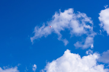 Glider, sky, clouds