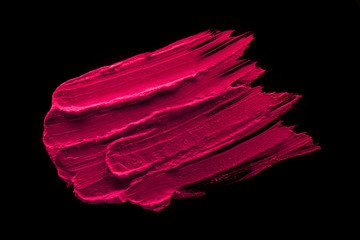 Pink lipstick smudge