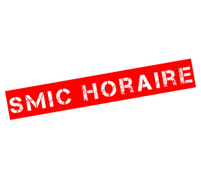 Tampon avec texte smic horaire