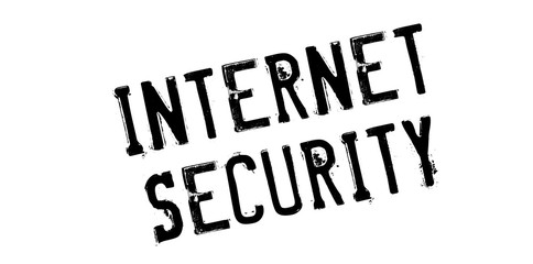 Internet Security rubber stamp. Grunge design with dust scratches. Effects can be easily removed for a clean, crisp look. Color is easily changed.