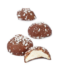 Marshmallows in chocolate