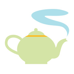 Tea pot vector flat