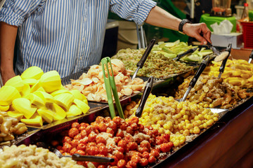 thai food for sale in market