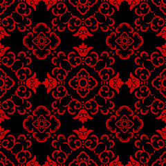 Seamless Chinese Background Curve Cross Vine Flower