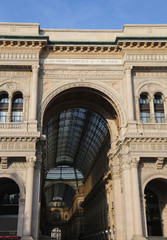 Obraz premium Entrance to the arcade dedicated to the King of Italy Vittorio E