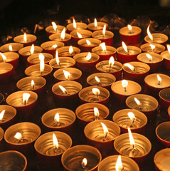 candle during the religious ceremony