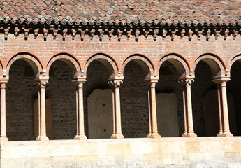 cloister of an ancient abbey on San Zeno Basilica