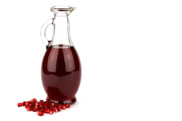 Pomegranate vinegar in bottle
