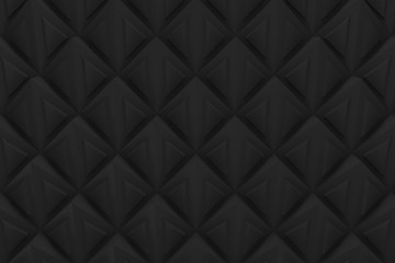 abstract black diamond triangle pattern background 3d rendering