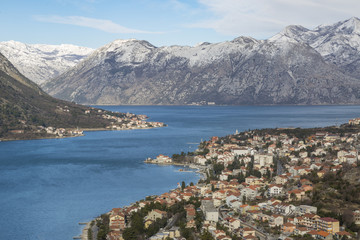 Fototapeta na wymiar Kotor, Bay, Montenegro, Balkans, Europe, Winter