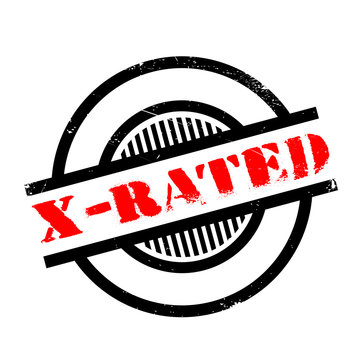 X-Rated rubber stamp. Grunge design with dust scratches. Effects can be easily removed for a clean, crisp look. Color is easily changed.