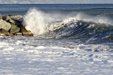 detail of a storm in arenzano