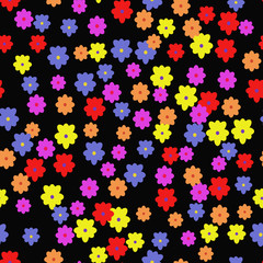 Fototapeta na wymiar Black floral pattern