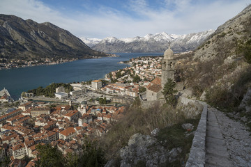 Fototapeta na wymiar Kotor, Montenegro, Protection, Defense, Security, Castle, Wall