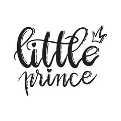 Little prince. Lettering typography fairy tale boy overlay set. Cute inspiration typography. Calligraphy postcard poster photo graphic design element. Hand written sign.