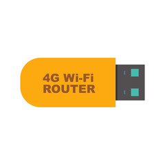 4G Wi-Fi router icon. Portable internet modem