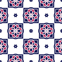 Portuguese azulejo tiles. Blue and white gorgeous seamless patterns. For scrapbooking, wallpaper, cases for smartphones, web background, print, surface textures.