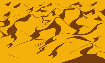 Naklejka premium Desert dunes vector background
