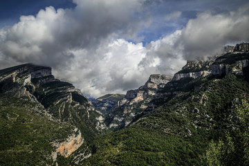 Bergpanorama Anisclo, Nordspanien