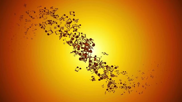 Abstract Background with Colorful Music notes