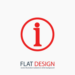 Information sign icon, vector illustration. Flat design style