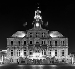 Night vision at city hall Maastricht, Netherlands
