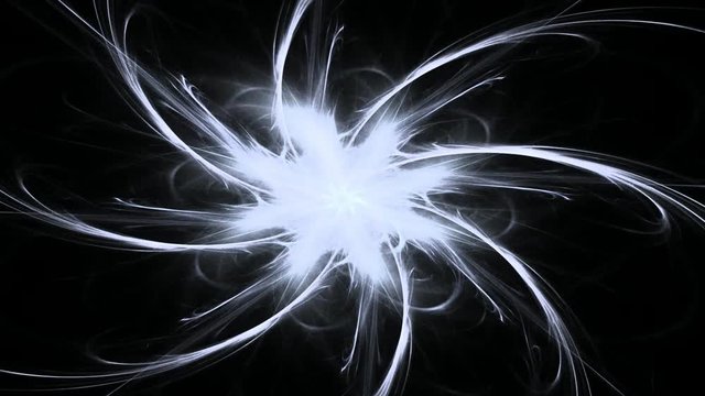 fractal radial pattern on the subject of science, technology and design