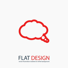 comic speech bubbles icon, vector illustration. Flat design style