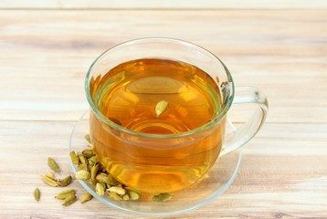 Black tea & cardamom seeds used  for unique taste 