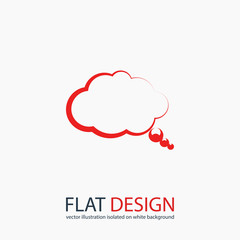 comic speech bubbles icon, vector illustration. Flat design style