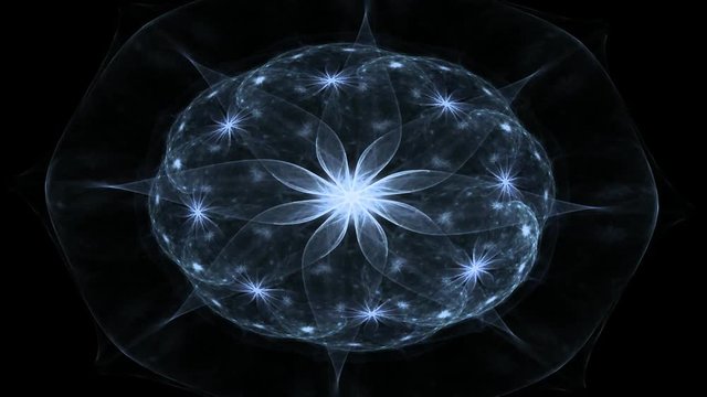 fractal radial pattern on the subject of science, technology and design