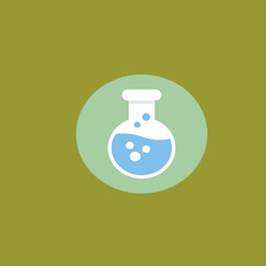 beaker icon. flat design