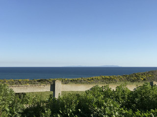 View from the cliff to the ocean