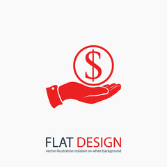 Save money  icon, vector illustration. Flat design style