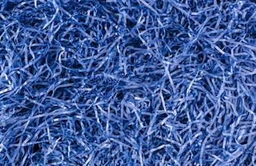 Shredded blue paper background