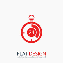 stopwatch  icon, vector illustration. Flat design style