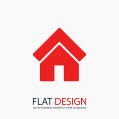 house icon, vector illustration. Flat design style